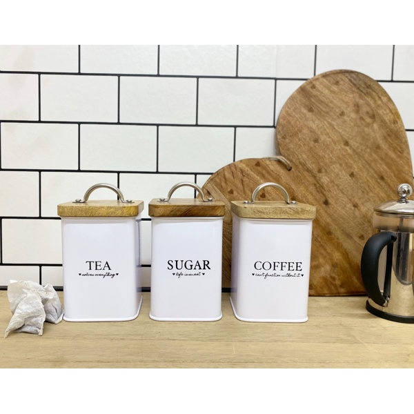 Brambly Cottage 3 Piece Tea, Coffee & Sugar Jar Set Wayfair.co.uk